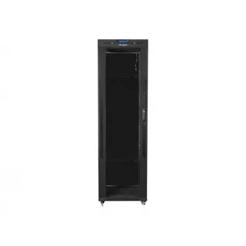 Samostatný rack skriňa LANBERG 42U FF01-6842-12BL 600×800×2127,5 mm, 1200 kg, IP20, zámok na kľúč, kolieska