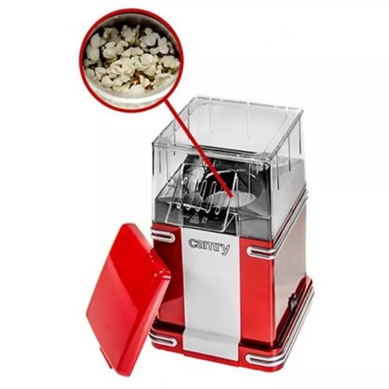 Camry CR 4480 Popcornovač Červená, Biela 1200 W