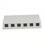 Synergy21 Keystone, nosič modulov, patch panel pre 6x TP moduly, na omietku, biely (ABS)