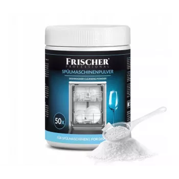 Čistiaci prášok do umývačky FRISCHER FR00122_1000, 1 kg, do automatických umývačiek riadu, plastová dóza