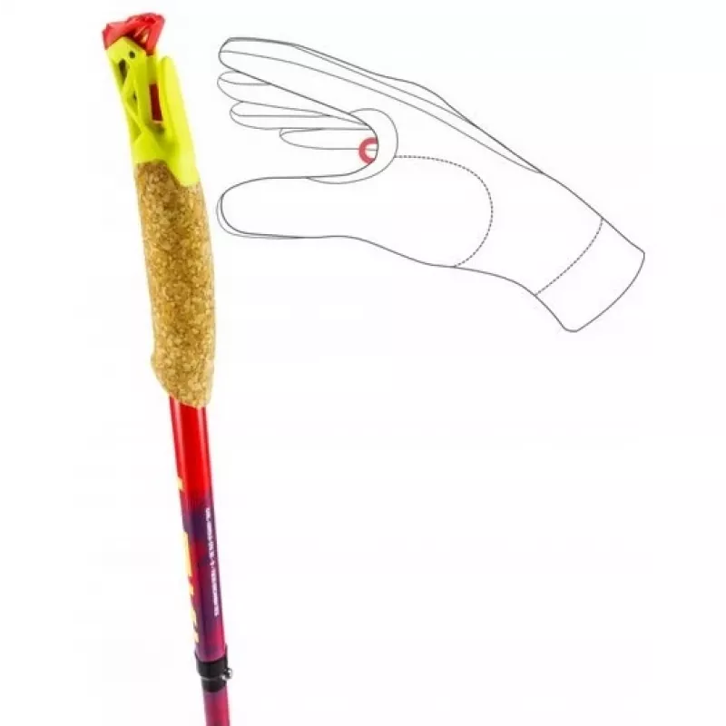 Trekingové palice Leki TRL Ultratrail FX One 120 cm, červená