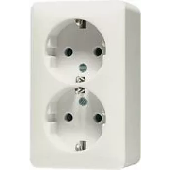 JUNG Schuko zásuvka 6020A AP600 2-násobná biela 6020A (6020A)