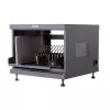 Rackový regál TECHLY 367652 organizér káblov s 3M lepiacou páskou, oceľ, 550×550×410 mm, čierny