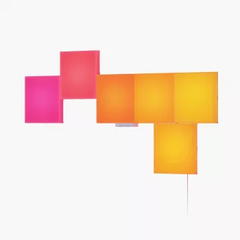 LED panelové svietidlo Nanoleaf N8100K02-6BS – štvorcové RGB, 6 ks, AC 100–240 V, nástenná montáž
