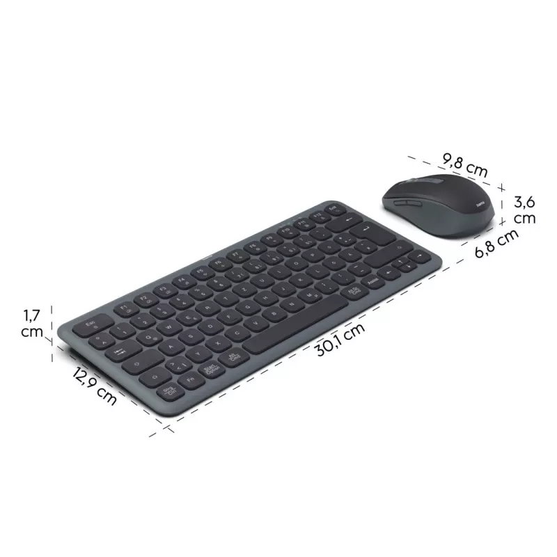 Multi-Device sada klávesnice a myši čierna sivá