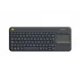 Logitech Wireless Touch Keyboard K400 Plus - klávesnica - s touchpadom - bezdrôtová - 2,4 GHz - Belgicko - čierna