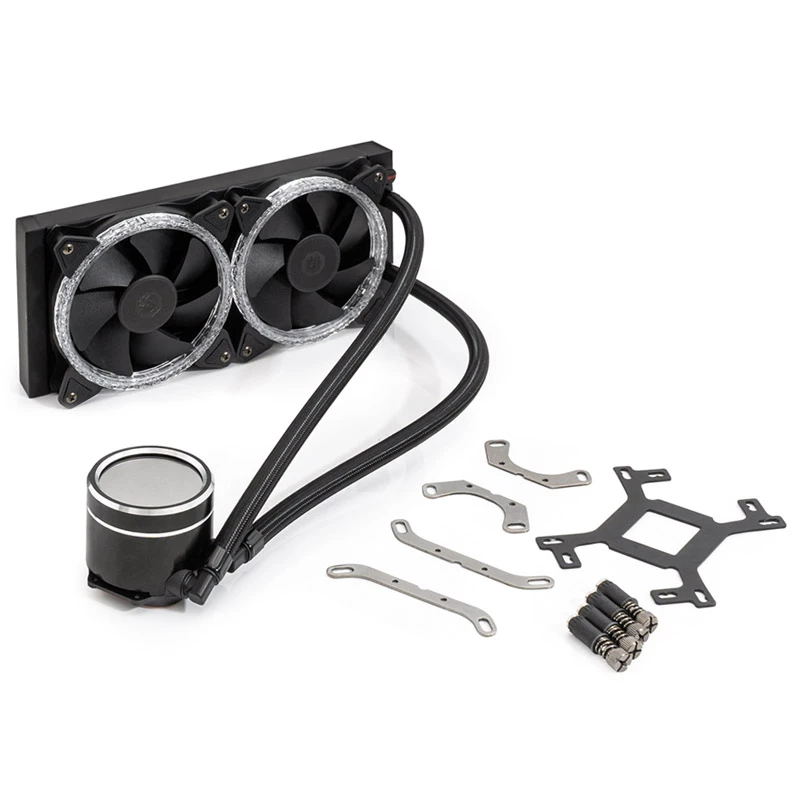 All-in-One kvapalinový chladič BitsPower Cyclops 240 – čierny/strieborný, 240 mm radiátor