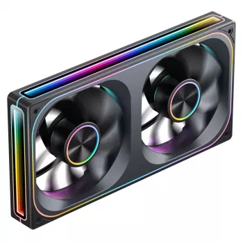 Jonsbo ZA-240 Infinity Mirror ARGB PWM ventilátor s opačnými lopatkami, 240 mm, čierny