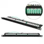 Patch panel Extralink CAT6 UTP 0.5U 24 portov