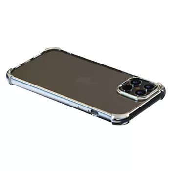Soft case Devia pre iPhone 12 Pro Max — nárazuvzdorné trblietavé strieborná