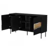 Cama Meble INSERTO 3D komoda, 143,5x40x80 cm, čierna, s LED