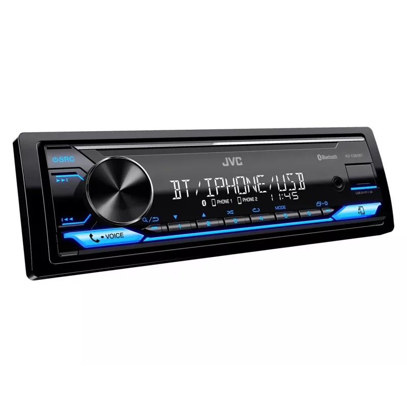 Autorádio JVC KDX-382BT s Bluetooth a USB — Single DIN, AUX vstup, FM tuner