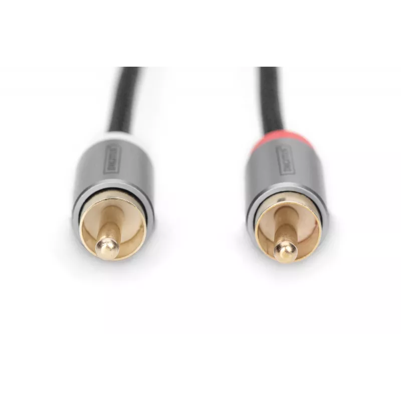 Digitus | Stereo 3,5 mm na 2RCA Y rozbočovač, M na M | DB-510330-018-S | 3,5 mm stereo | 2x RCA konektor samec