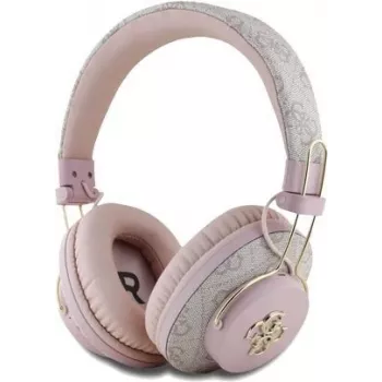 GUESS bezdrôtová Bluetooth náhlavná súprava 4G Metal Logo ružová, GUBHS72P4FC4MP, univerzálna (GUBHS72P4FC4MP)