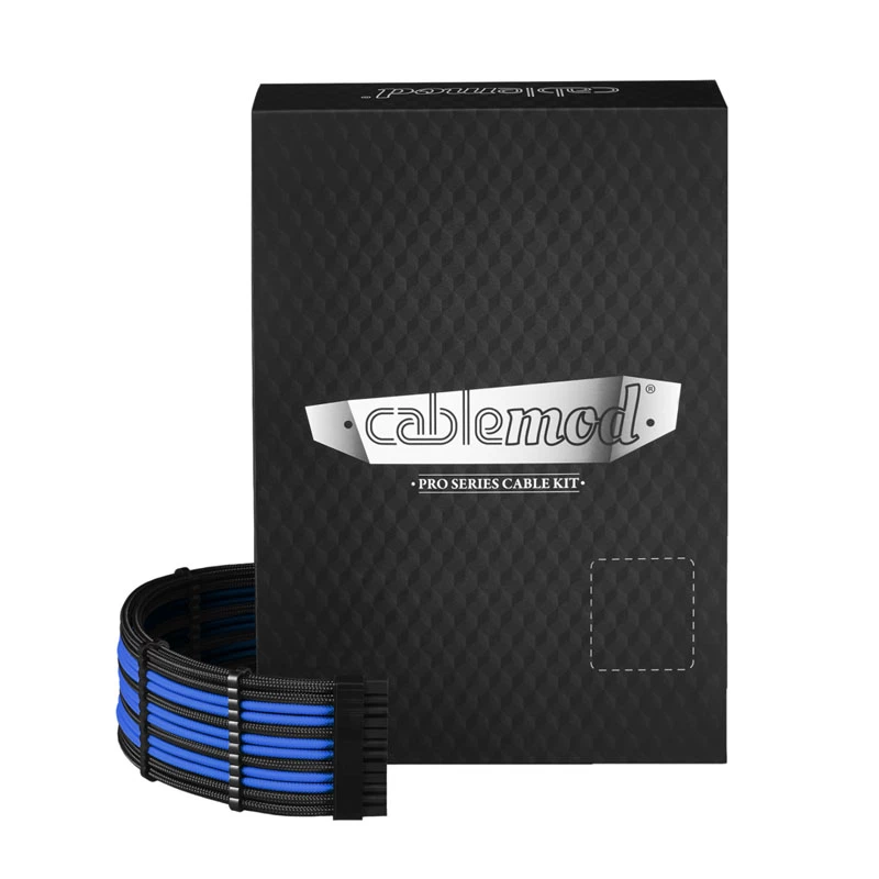 CableMod RT-Series PRO ModMesh 12VHPWR dvojkáblová sada pre ASUS/Seasonic - čierna/modrá