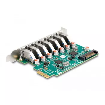 DeLOCK PCI Express x1 karta na 7 x externé USB 5 Gbit/s Type-A konektor samica