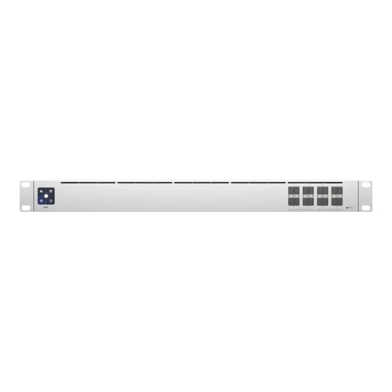 Spravovaný L2 sieťový switch UBIQUITI USW-Aggregation — 8 SFP+ slotov, podpora 10G, bez ventilátora, 1U rack, strieborná