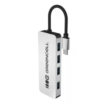 USB hub Green Cell HUB-GC-C4A — 4-portový USB-C 3.0 hub