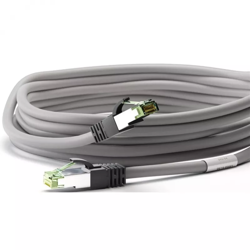 Goobay CAT 8.1 patch kábel, S/FTP (PiMF), sivý, 3 m - LSZH bez halogénov, meď AWG 24 (55138)