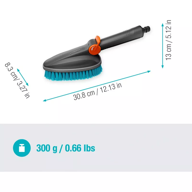 Cleansystem ručná kefa M tvrdá sivá tyrkysová univerzálne mäkké plastové pásiky