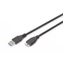 ASSMANN SuperSpeed USB 3.0 kábel, USB-A samec na Micro-USB-B samec, Cu AWG 28, 2-násobne tienený, dĺžka 1,0 m (AK-300116-010-S)