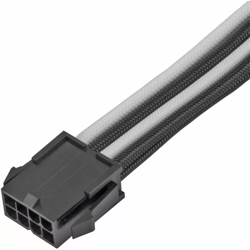 Predlžovací napájací kábel SILVERSTONE PP07E 8‑pin PCIe 30 cm (čierna/biela)