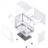 Skriňa PC Jonsbo C6 MAX, mini skriňa, Micro-ATX, tvrdené sklo - biela