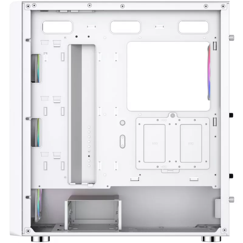 PC skriňa Silentware Air 100 White — Mid-Tower kompatibilná s ATX, biely povrch
