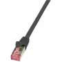 Logilink PrimeLine - Patch kábel - RJ-45 (M) - RJ-45 (M) - 1 m - SFTP, PiMF - CAT 6 - hladký, bezhalogénový - čierny (CQ2033S)