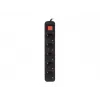 Predlžovací kábel Lanberg PS1-05F-0300-BK 3m 5 zásuviek interiér čierny