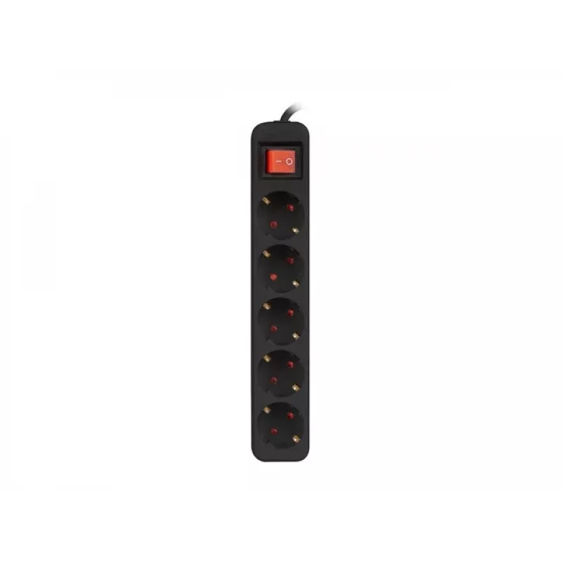 Predlžovací kábel Lanberg PS1-05F-0300-BK 3m 5 zásuviek interiér čierny