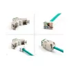 DeLOCK 88116 Keystone modul plochý zelený RJ-45 10 ks