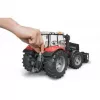 Hračkársky traktor BRUDER Massey Ferguson 7624 s čelným nakladačom, červený, pre deti od 3 rokov