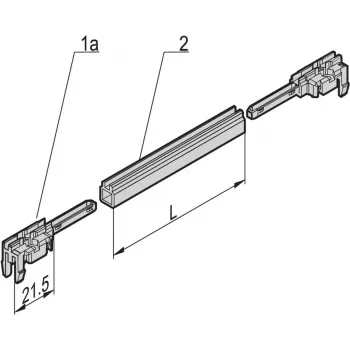 SCHROFF vodiaca lišta typ príslušenstvo, PC, 280 mm (24568-381)