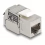 DeLOCK Keystone modul RJ45 konektor samica na LSA Kat.6A s LED strieborno-biela