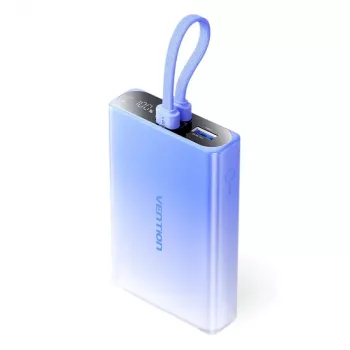 Powerbank Vention FHZL0 10000 mAh — 1×USB-A, 1×USB-C, 3 A, modrá