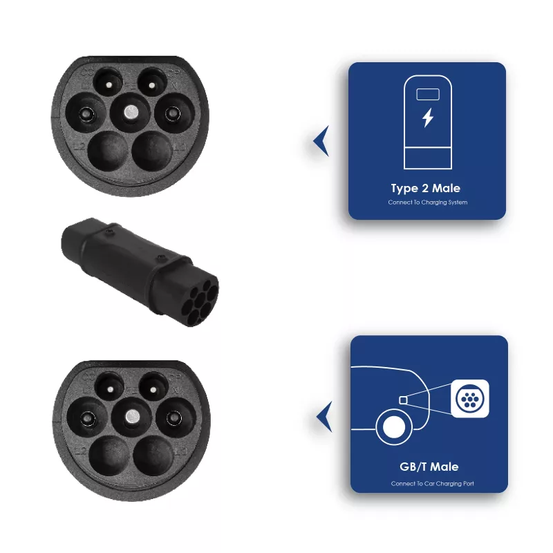 Akyga AK-SC-E10 Nabíjací adaptér pre elektromobily typ 2 na GB/T 1-fázový 32A