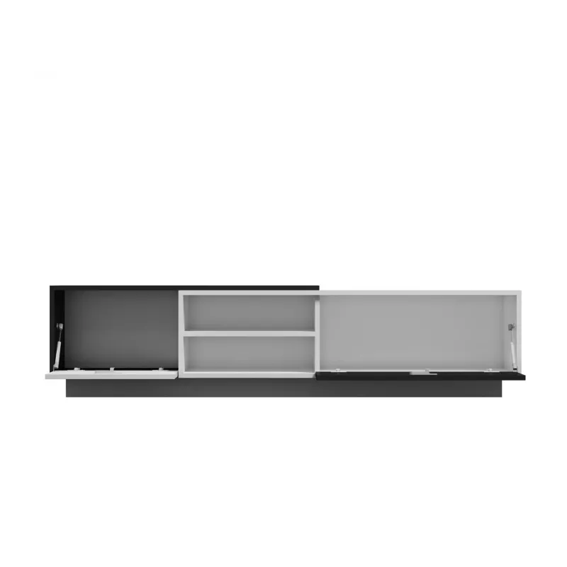 Cama TV skrinka SIGMA1 180 biela/čierna lesklá