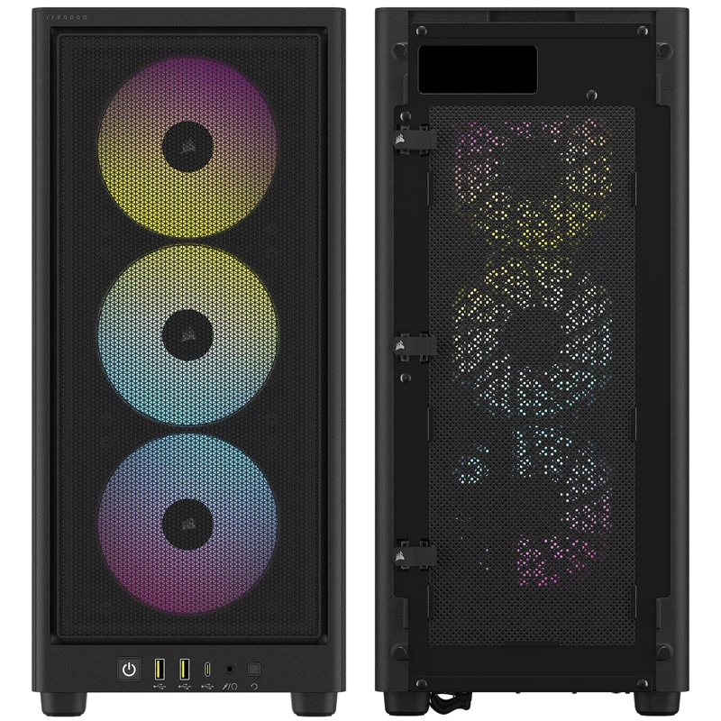 Corsair RGB AIRFLOW PC skriňa 2000D čierna Mini-ITX vrátane napájací zdroj nie SFX