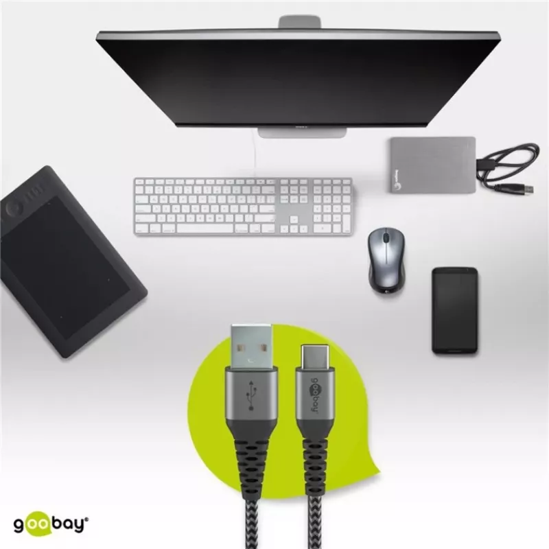Goobay 49297 USB kábel čierny