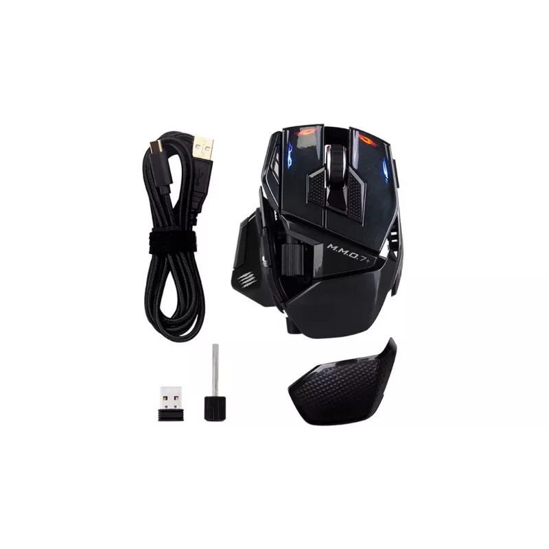 Mad Catz M.M.O. 7+ bezdrôtová herná myš, čierna