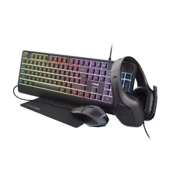 Trust GXT 792 QUADROX klávesnica myš vrátane Gaming USB QWERTY US English čierna