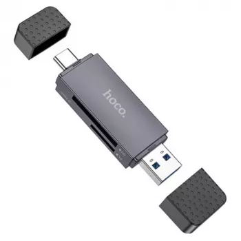 Čítačka kariet HOCO HB45 2-slot SD/TF s konektormi USB-A a USB-C