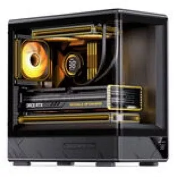 Počítačová skriňa Jonsbo D200 midi-tower mATX temperované sklo mini temp displej čierna