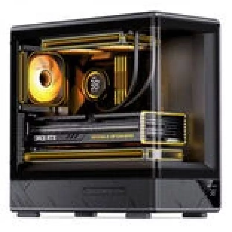 Počítačová skriňa Jonsbo D200 midi-tower mATX temperované sklo mini temp displej čierna
