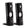 Káblový 2-pásmový PC reproduktor Audiocore AC860, 2.0 kanály, 4 W RMS, USB napájanie, 3,5 mm vstup, čierny