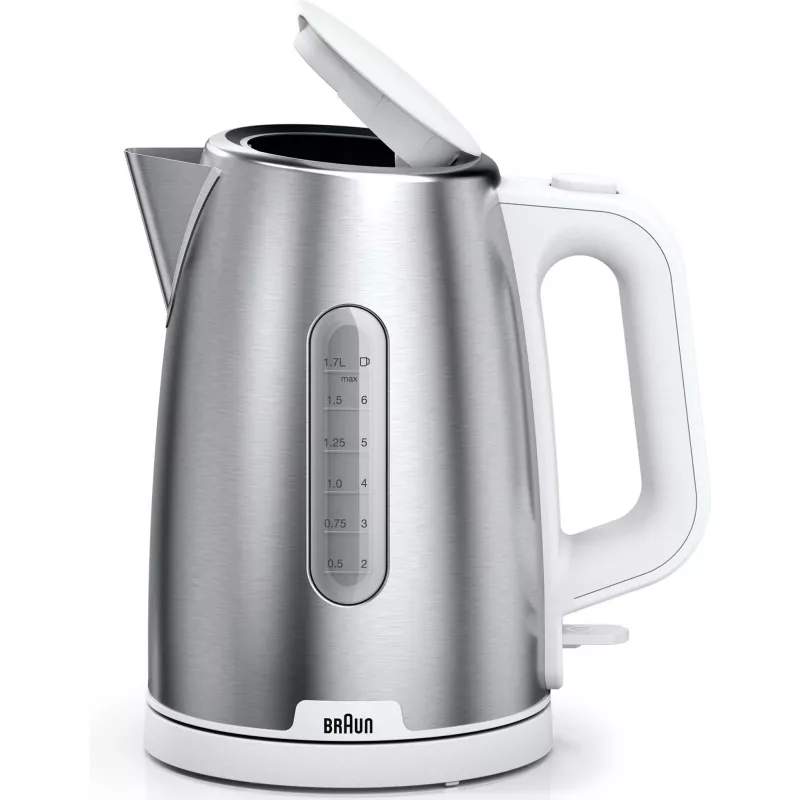 Braun WK 1500 elektrická kanvica 1,7 L 2200 W nerez, biela