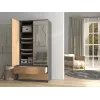 Topeshop SZAFA MALWA AN/AR L spálňová skriňa/šatník 5 políc 2 dvere