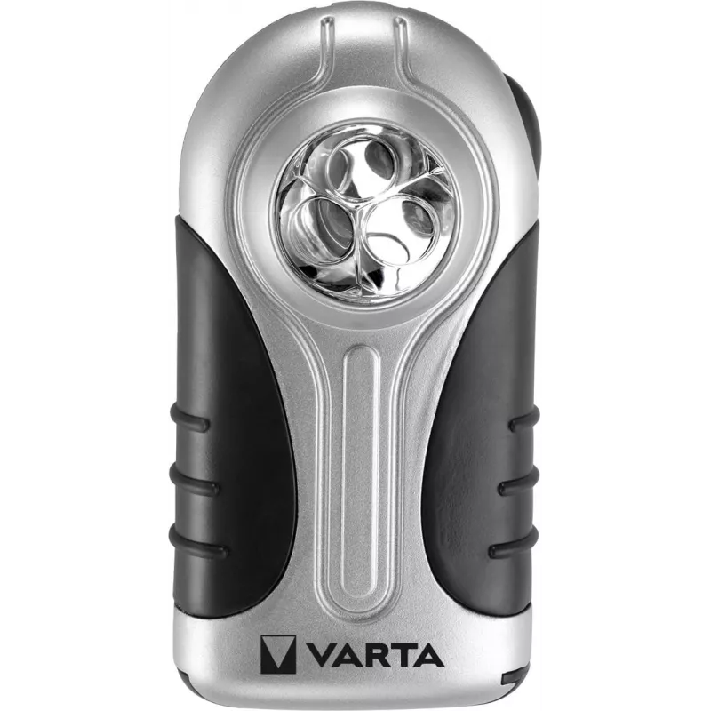 Ručná lampa Varta 16647 čierna strieborná