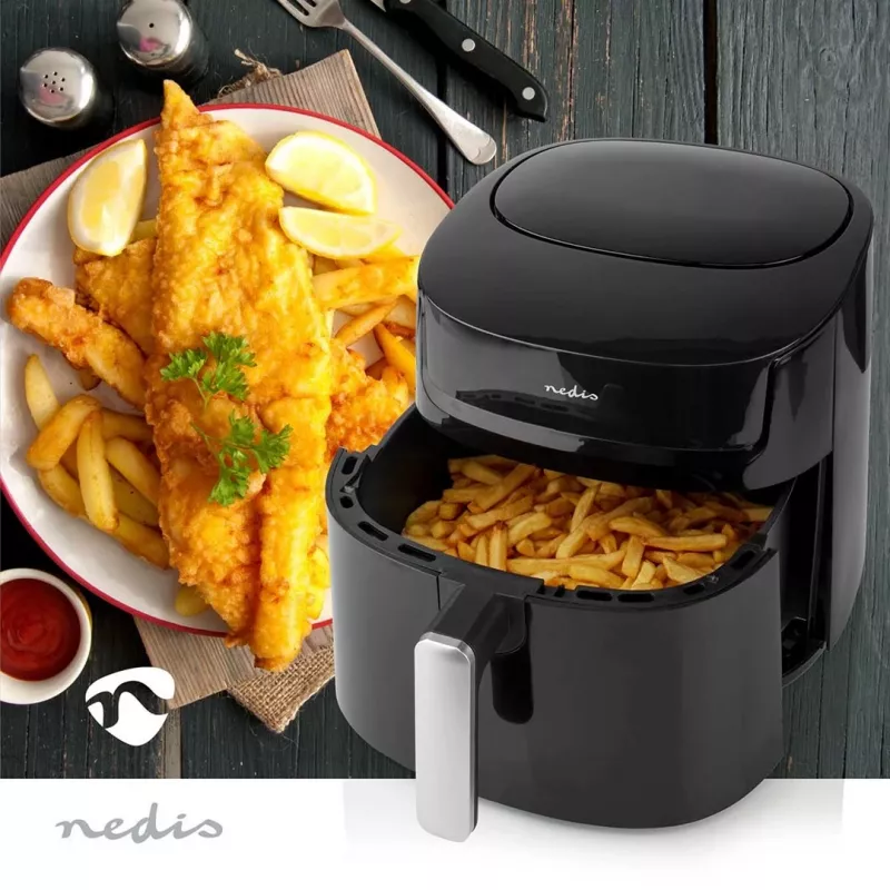 Nedis KAAF170BK fritéza samostatná 7,2 l stojanová 1800 W teplovzdušná fritéza čierna